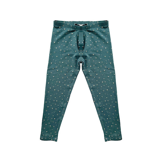 Zaļi kokvilnas legingi 128 "C&A" golden stars