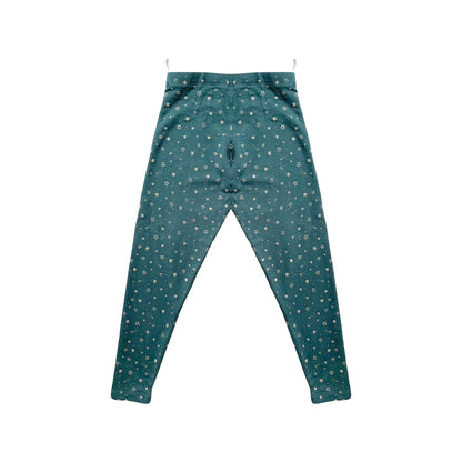 Zaļi kokvilnas legingi 128 "C&A" golden stars