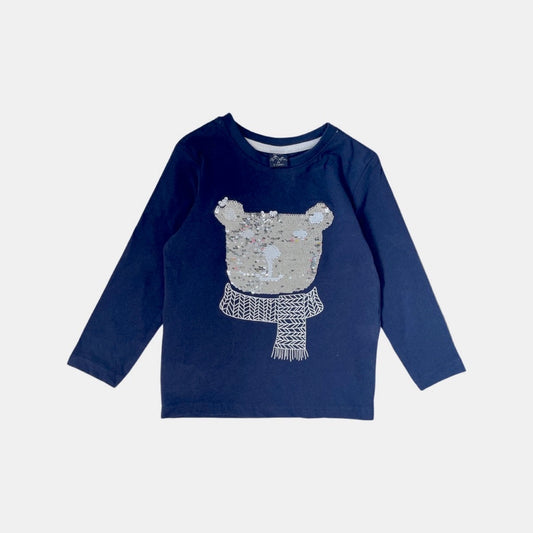 "Kiki&Koko" zils tops ar spīdumiem 98 teddy