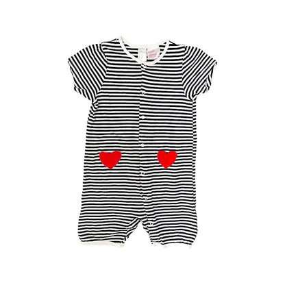 "H&M" strīpains romperis 98 hearts