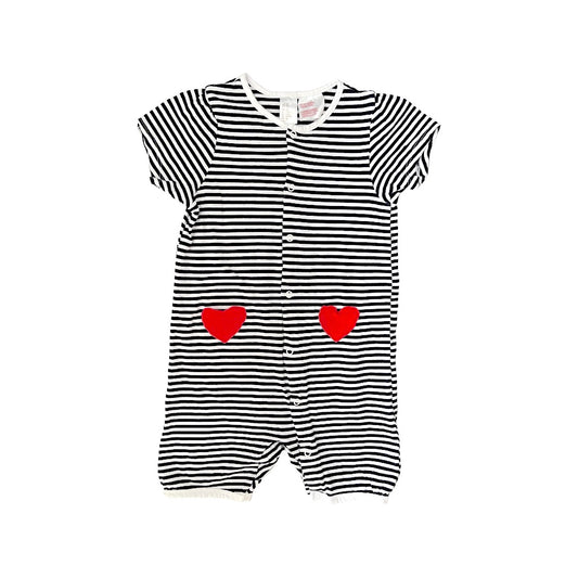 "H&M" strīpains romperis 98 hearts
