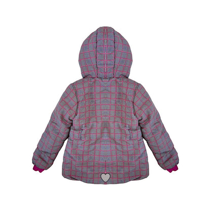 Bieza ziemas jaka ar kapuci 122 "Topolino" pink