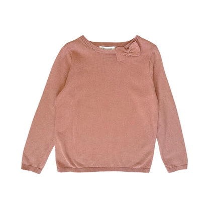 "H&M" spīdīgs džemperis ar bantīti 116