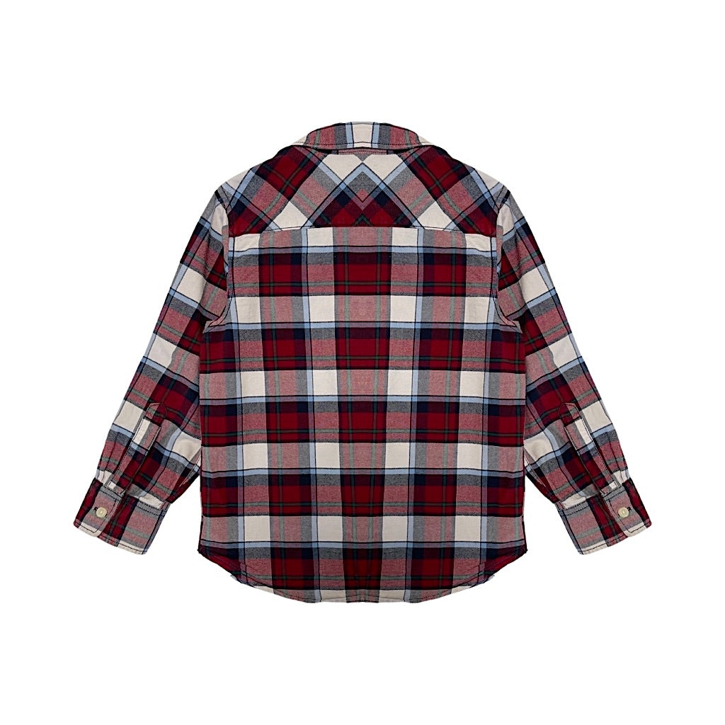 "H&M" silts, rūtains krekls puišiem 116