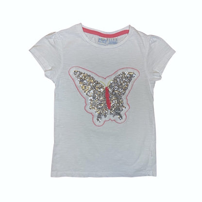 "Der Bar" balts krekls glitter butterfly 122