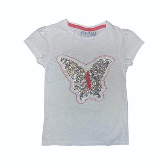 "Der Bar" balts krekls glitter butterfly 122