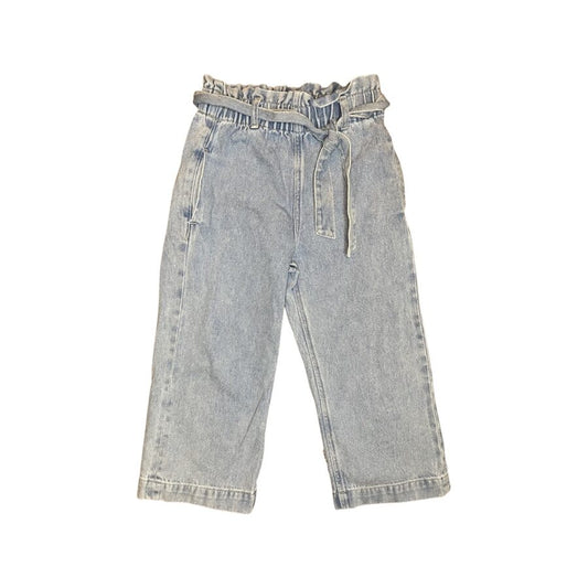 "H&M" gaiši džinsi wide legs 122