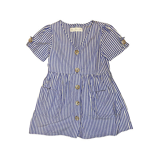 "ZARA" kleita blue stripes button 110