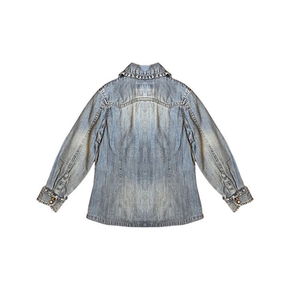"H&M" džinsu krekls poppers 104