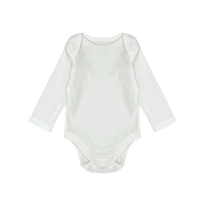 "M&Co" balts kokvilnas bodijs long sleeve plain 56cm