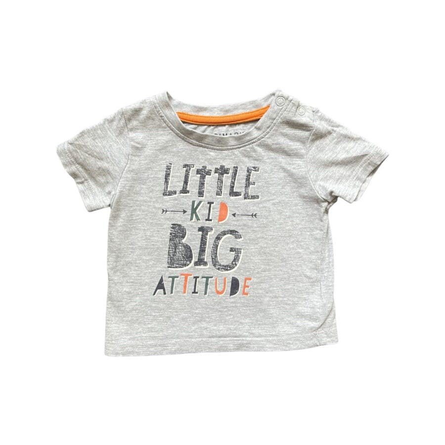 Pelēks T-krekls Big Attitude 68cm
