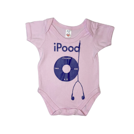 Rozā kokvilnas bodijs iPod 62cm