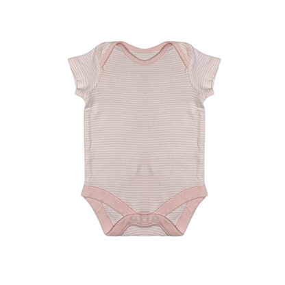 Kokvilans bodijs ar svītrām baby pink "F&F" 62cm