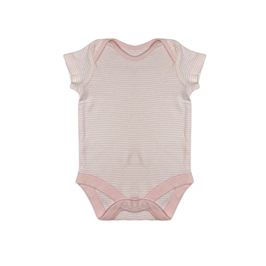 Kokvilans bodijs ar svītrām baby pink "F&F" 62cm