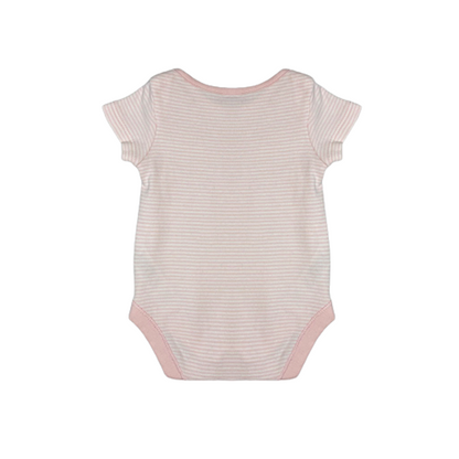 Kokvilans bodijs ar svītrām baby pink "F&F" 62cm