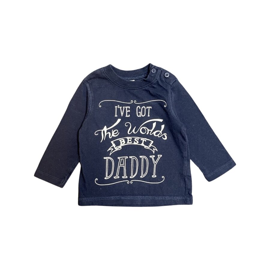 "F&F" zils kokvilnas krekls Best Daddy 62cm