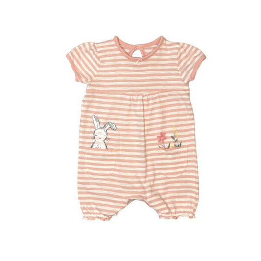 Kokvilnas romperis bunny&flowers "George" 68cm