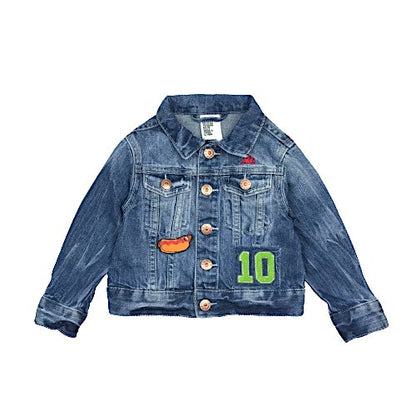 "H&M" džinsu jaka tiger 92cm