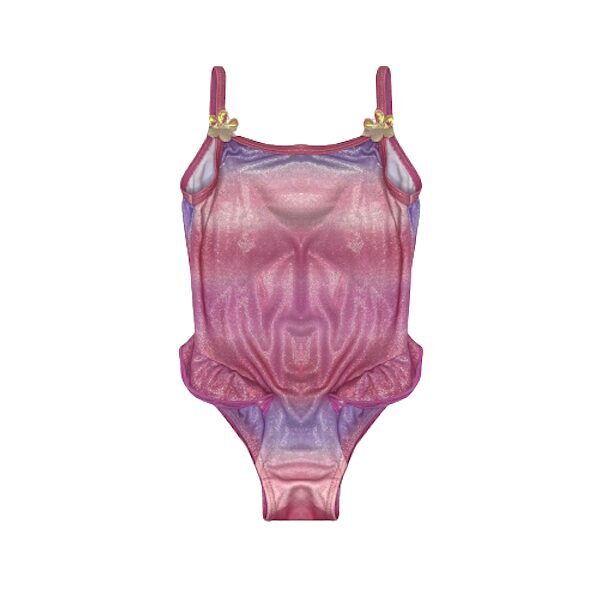 Elastīgs peldkostīms Pink Glitters 86cm