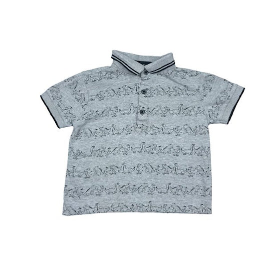 Pelēks polo krekls dinosaurs "George" 92cm