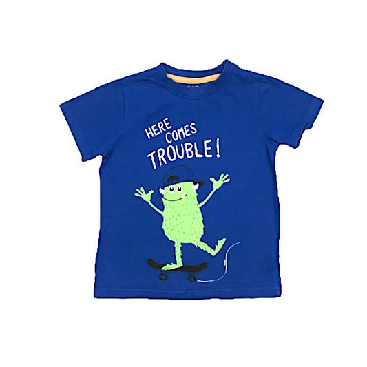 Zils T-krekls trouble "Primark" 110cm