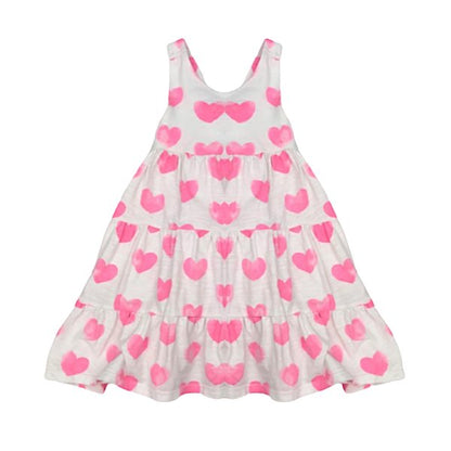 "Mothercare" balta kleitiņa ar rozā sirsniņām
