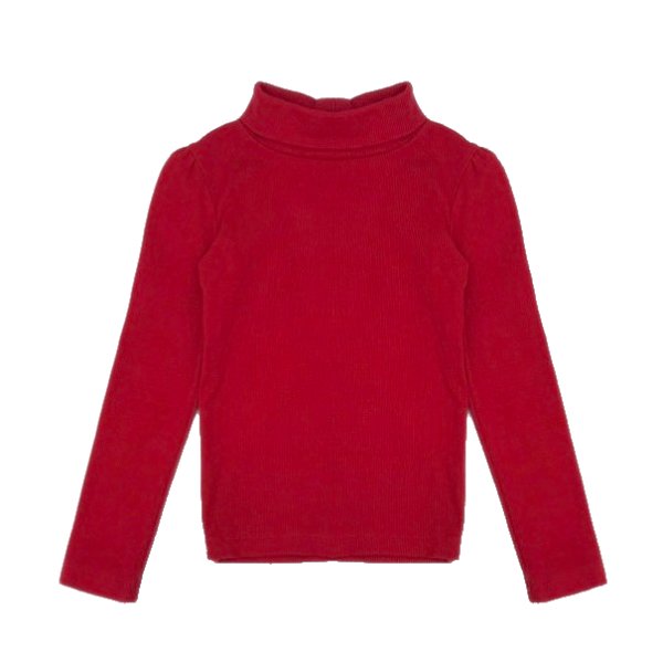 Sarkans džemperis ar augstu apkakli "T.U."