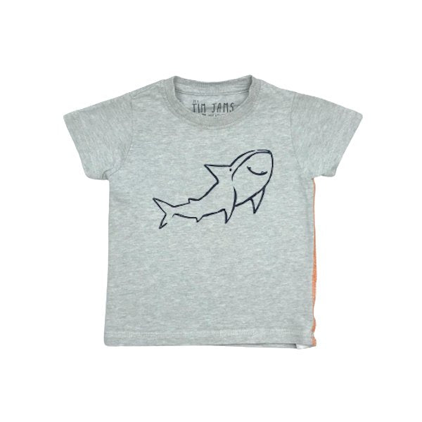 "Next" pelēks T-krekls shark 86cm