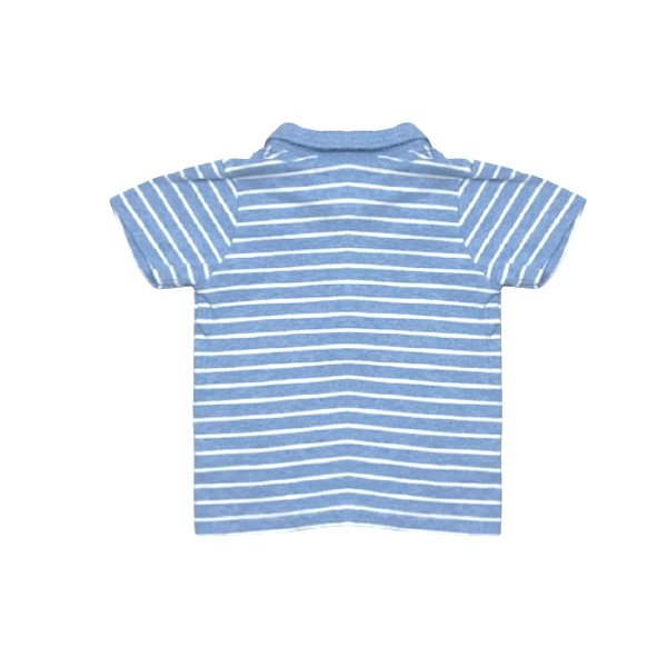 Kokvilnas polo krekls blue&white "George" 80cm