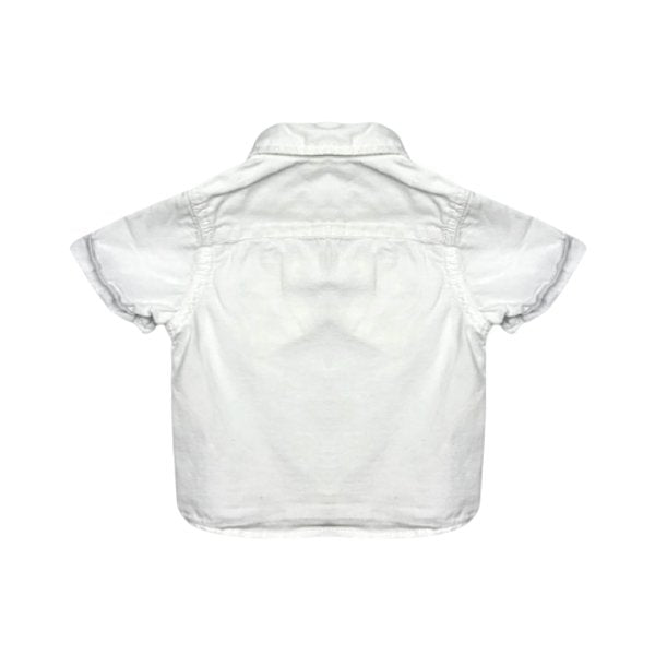 "Mothercare" balts kokvilnas krekls buttons 74cm