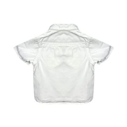 "Mothercare" balts kokvilnas krekls buttons 74cm