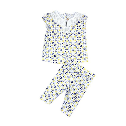 Divdaļīgs komplekts yellow&white "T.U."