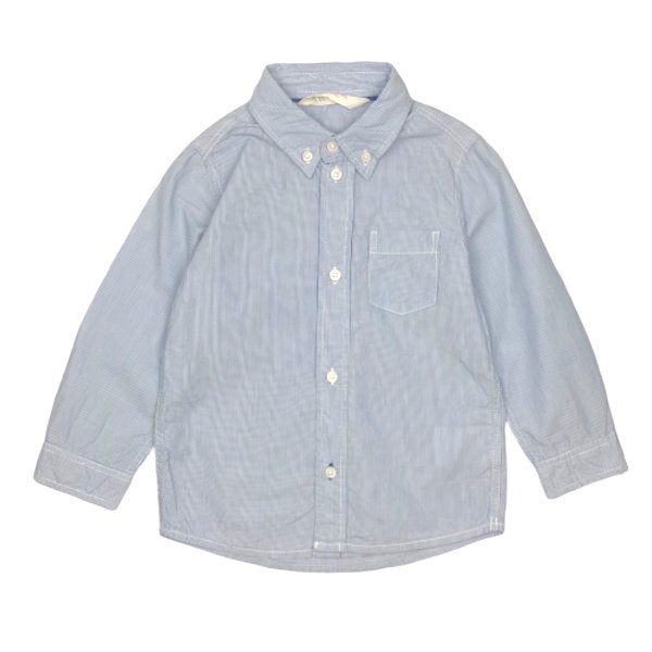 "H&M" zils, strīpains krekls ar apkaklīti