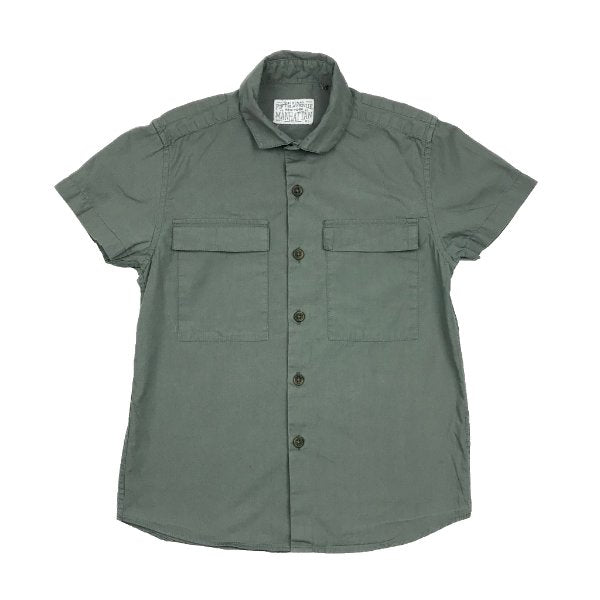"Next" zaļš kokvilnas krekls ar apkaklīti