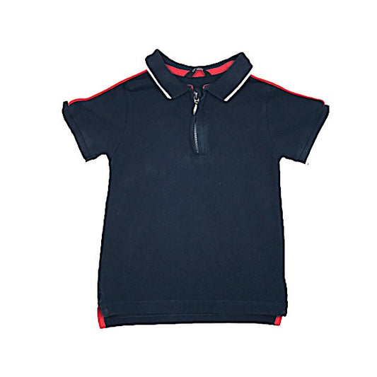Zils polo krekls ar rāvējslēdzēju "George"