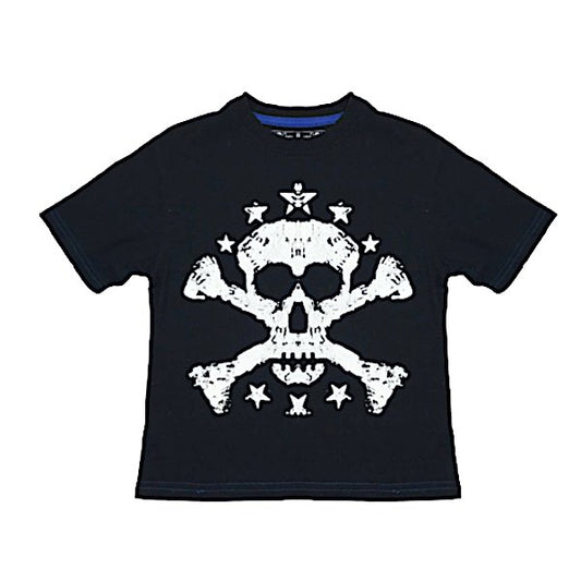 "Rebel" melns T-krekls skull