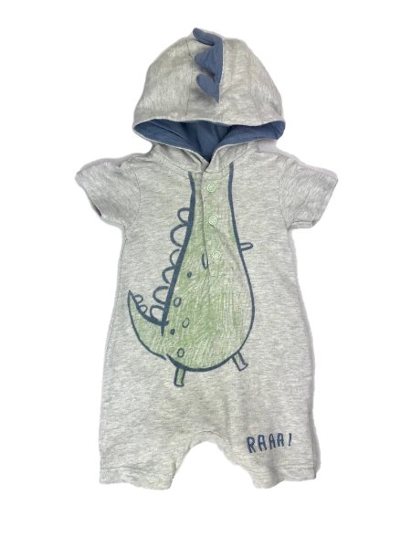 "Mothercare" pelēks romperis ar kapuci
