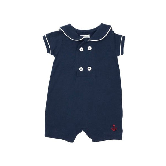 "Mothercare" tumši zils romperis ar baltu apdari