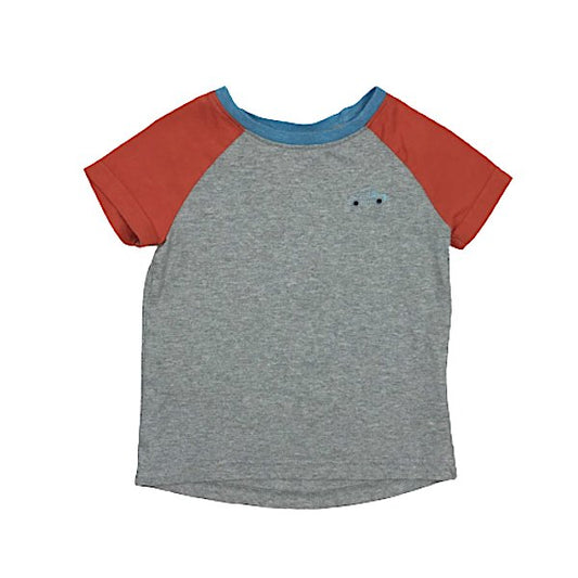 Pelēks T-krekls orange sleeve "Nutmeg"