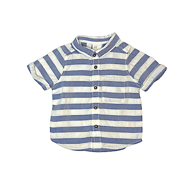 "H&M" strīpains krekls white&blue 62cm
