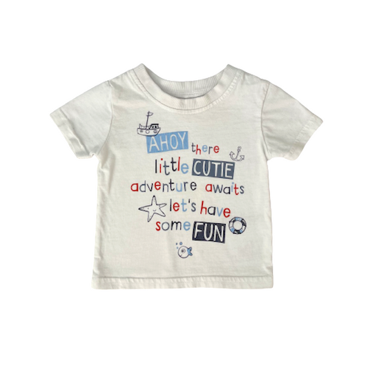 Balts T-krekls Adventure Ahoy "George" 62cm