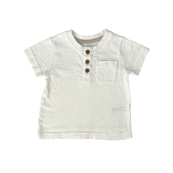 Balts krekls wooden buttons "Nutmeg" 62cm