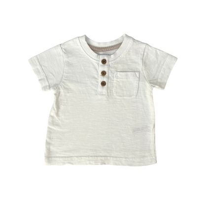 Balts krekls wooden buttons "Nutmeg" 62cm