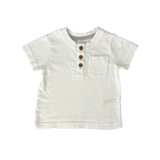 Balts krekls wooden buttons "Nutmeg" 62cm