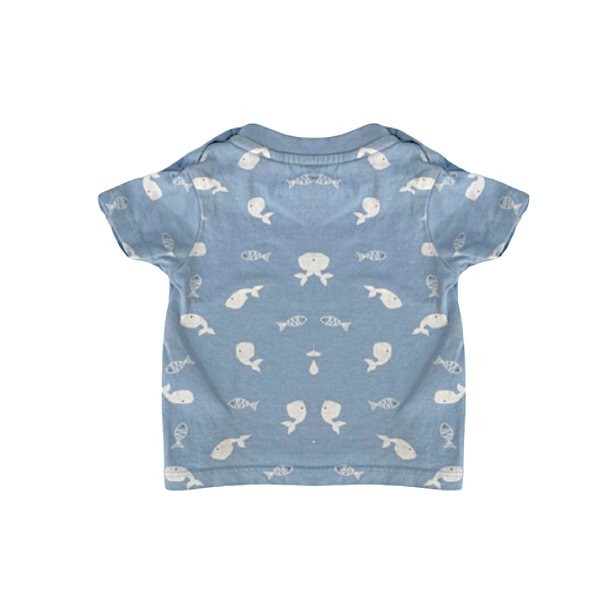 "Hullaballoo" zils T-krekls whales 62cm