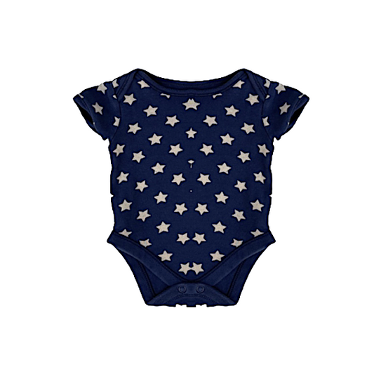 Zils bodijs grey stars "George" 62cm