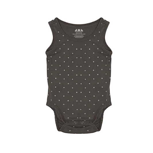 "H&M" bodijs white stars 68cm