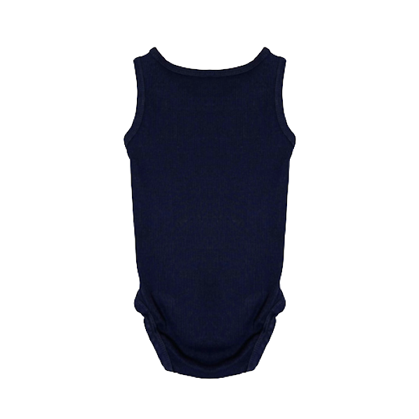 "H&M" tumši zils bodijs stripes 68cm