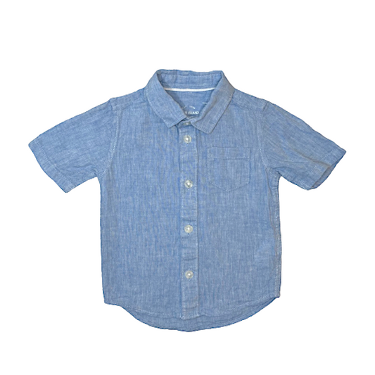 "River Island" zils krekls ar īsām piedurknēm 68cm