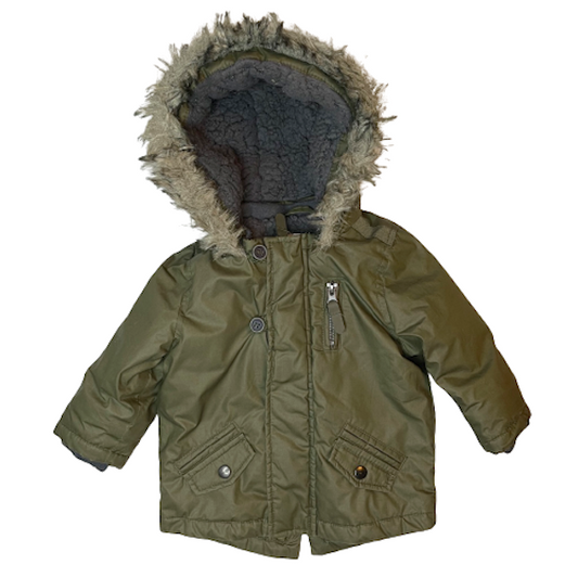 Silta vējjaka ar kapuci khaki "F&F" 68cm
